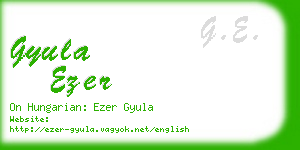 gyula ezer business card